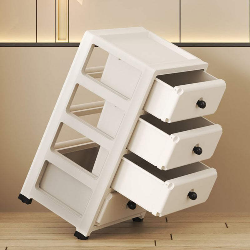 Sleek Modern Minimalist Rectangular PP Storage Cabinet – 3/4/5/6-Tier Organizer for Living Room