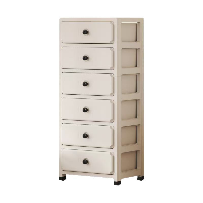 Sleek Modern Minimalist Rectangular PP Storage Cabinet – 3/4/5/6-Tier Organizer for Living Room