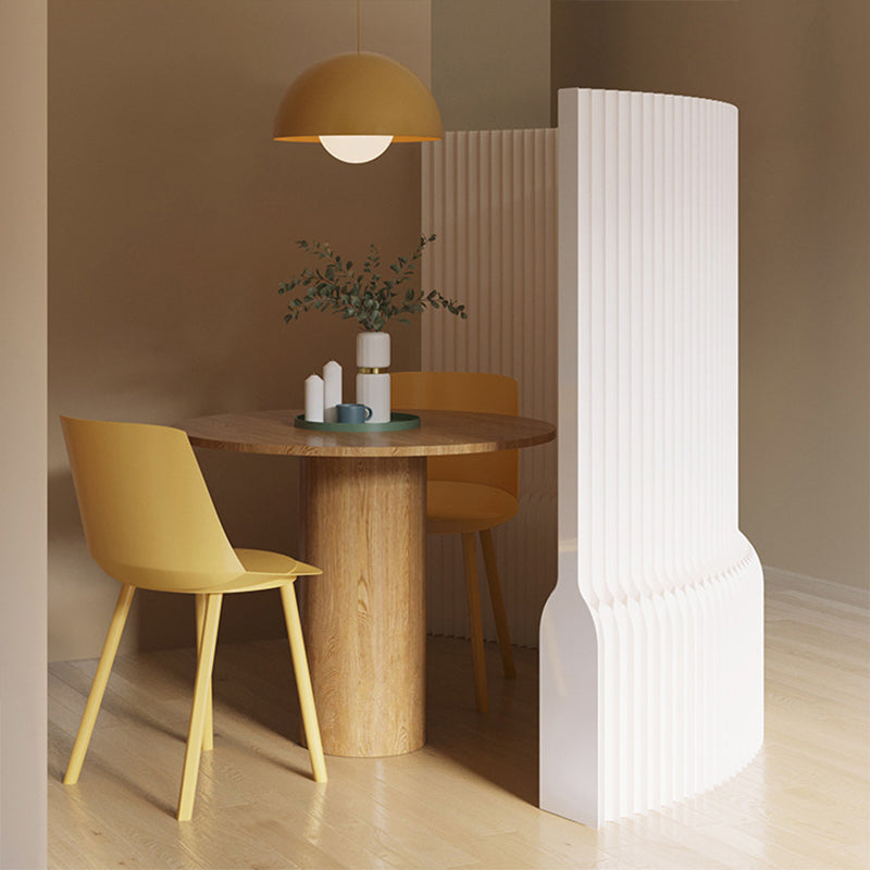 Sleek Modern Art Deco Rectangular Kraft Paper and Acrylic Extendable Room Divider for Living Room