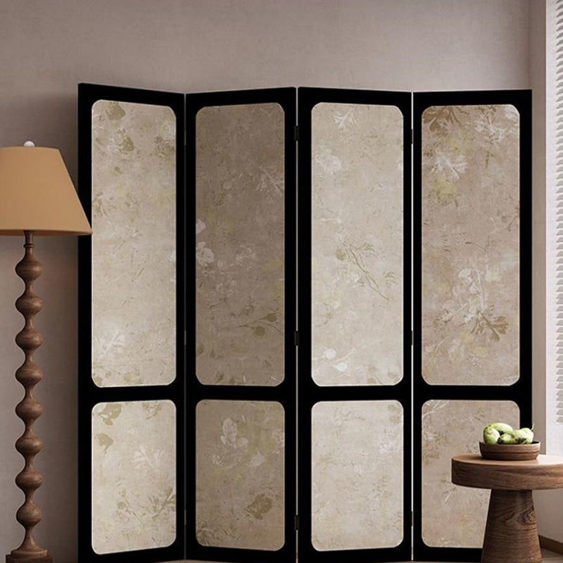 Traditional French-Style Rectangular Room Divider — Solid Fir Wood with Plywood Core and Cotton Canvas Panels for the Living Room