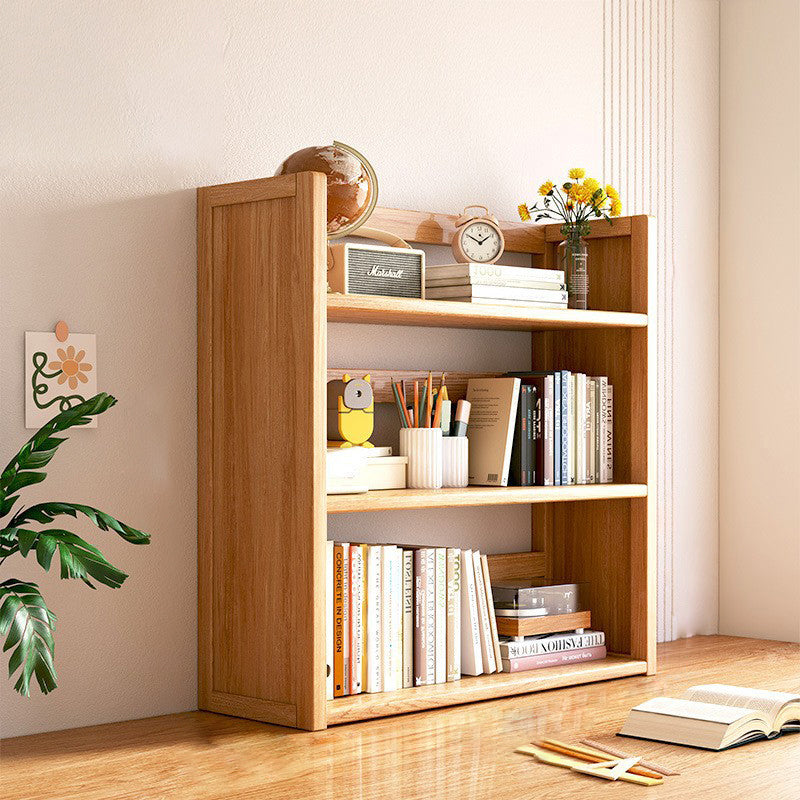 Contemporary Scandinavian Nano Bamboo MDF Storage Bookshelf – Rectangular, 2- or 3-Tier with 1 Drawer for Bedroom & Study