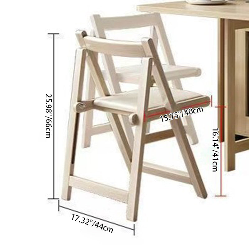 Space-Saving Scandinavian Contemporary Rectangular Desk & Foldable Chair Set with 1 Drawer – Rubberwood Solid Wood & MDF, for Living Room & Dining Room