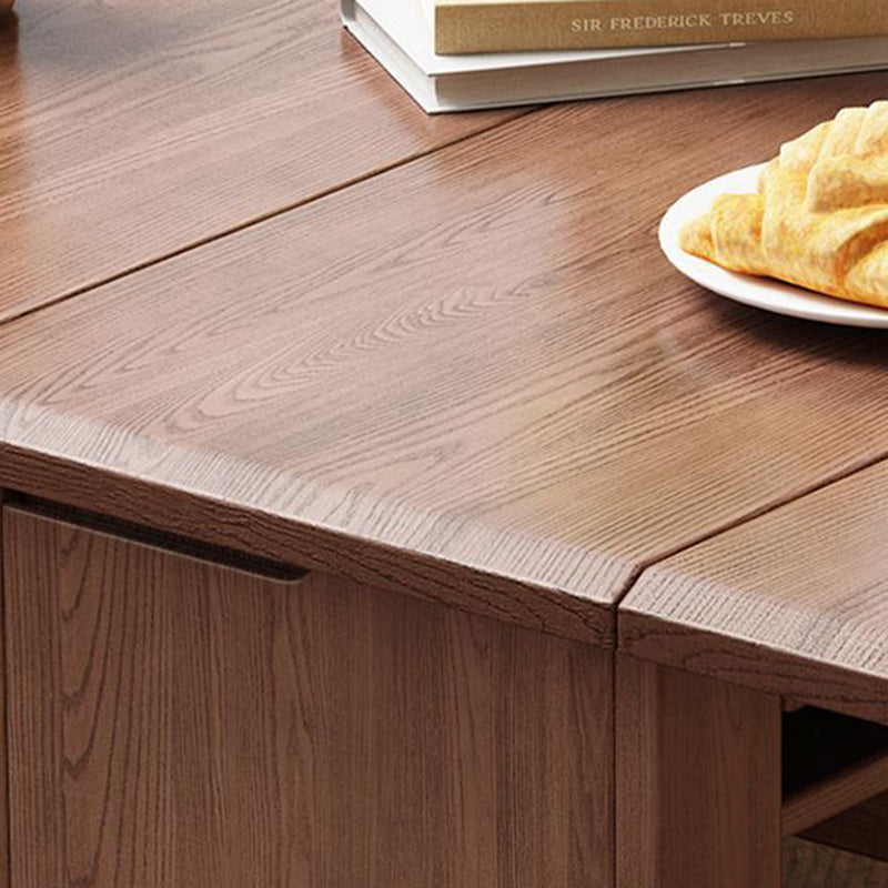 Contemporary Scandinavian Rectangular Rubberwood Desk & Foldable Chair Set – Solid Wood with Multi-Layer Panel, Ideal for Living & Dining Rooms