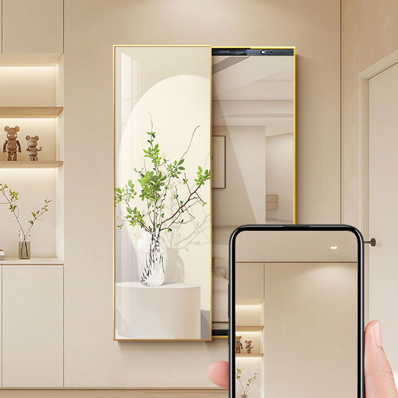 Contemporary Rectangular Full-Length Mirror in Float Glass with Push-Slide PS Frame – Decorative Wall Mirror for Living Room & Entryways