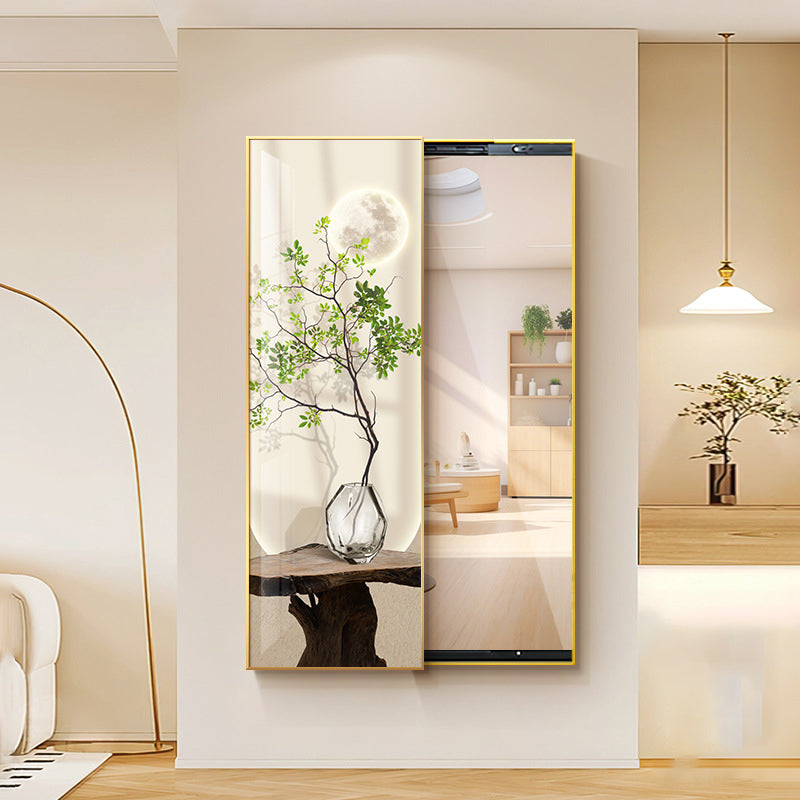 Contemporary Rectangular Full-Length Mirror in Float Glass with Push-Slide PS Frame – Decorative Wall Mirror for Living Room & Entryways