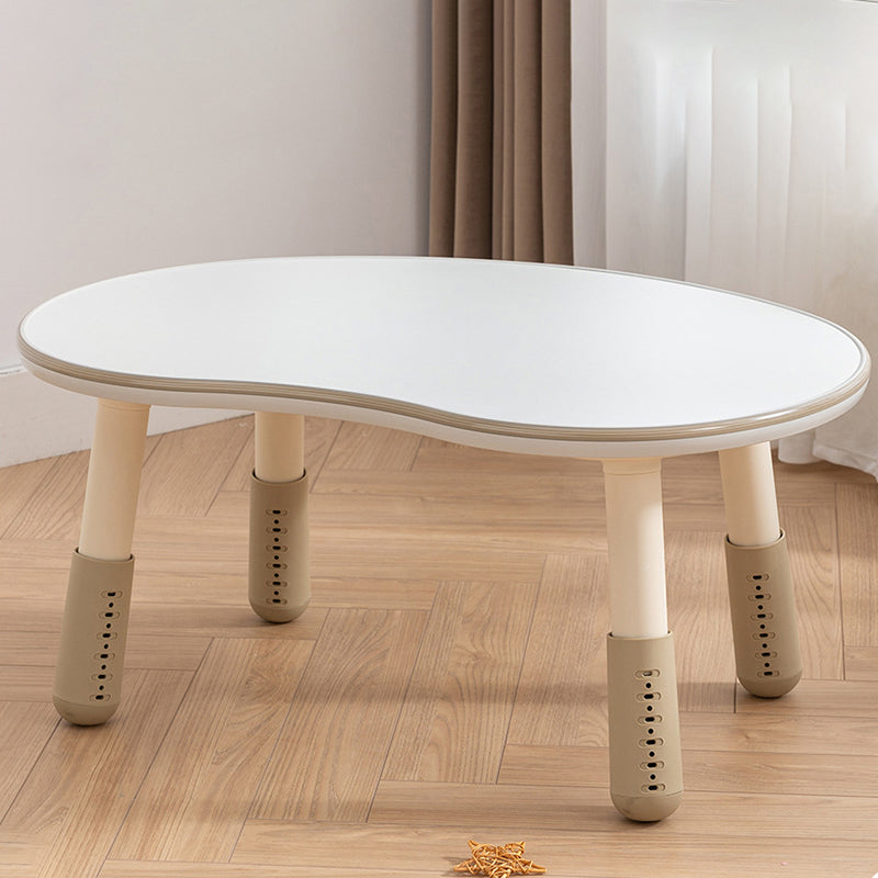 Modern Oval MDF Kids Table with Height-Adjustable PP Frame for Living Room & Bedroom