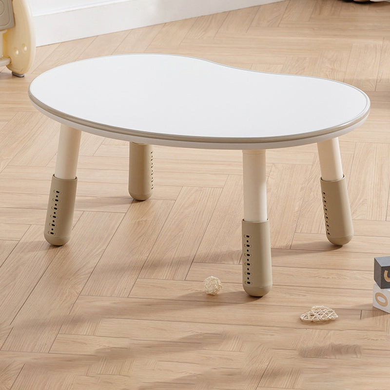 Modern Oval MDF Kids Table with Height-Adjustable PP Frame for Living Room & Bedroom