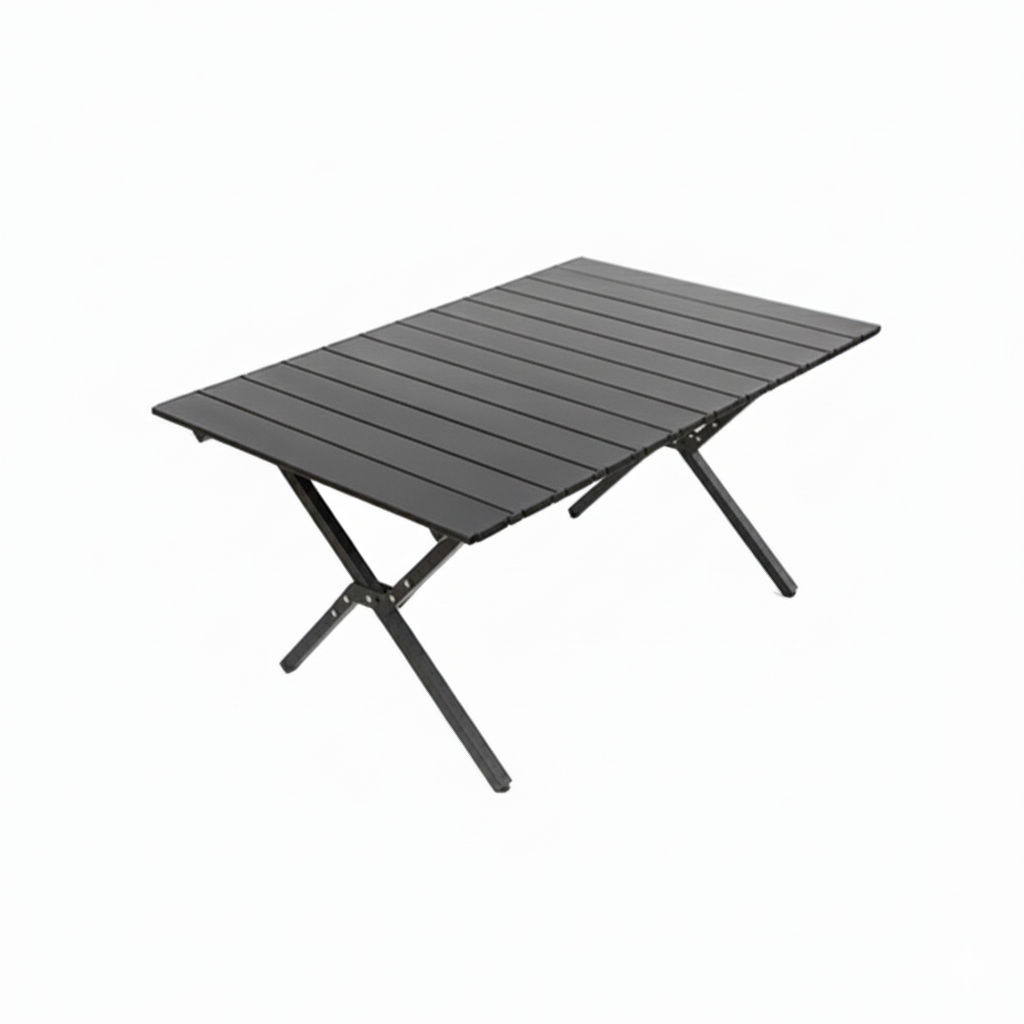 Modern Minimalist Rectangular Carbon Steel Outdoor Folding Table - Durable & Space-Saving