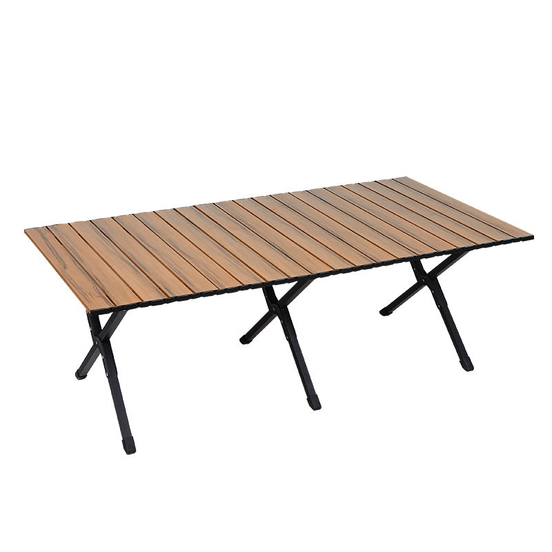 Modern Minimalist Rectangular Carbon Steel Outdoor Folding Table - Durable & Space-Saving