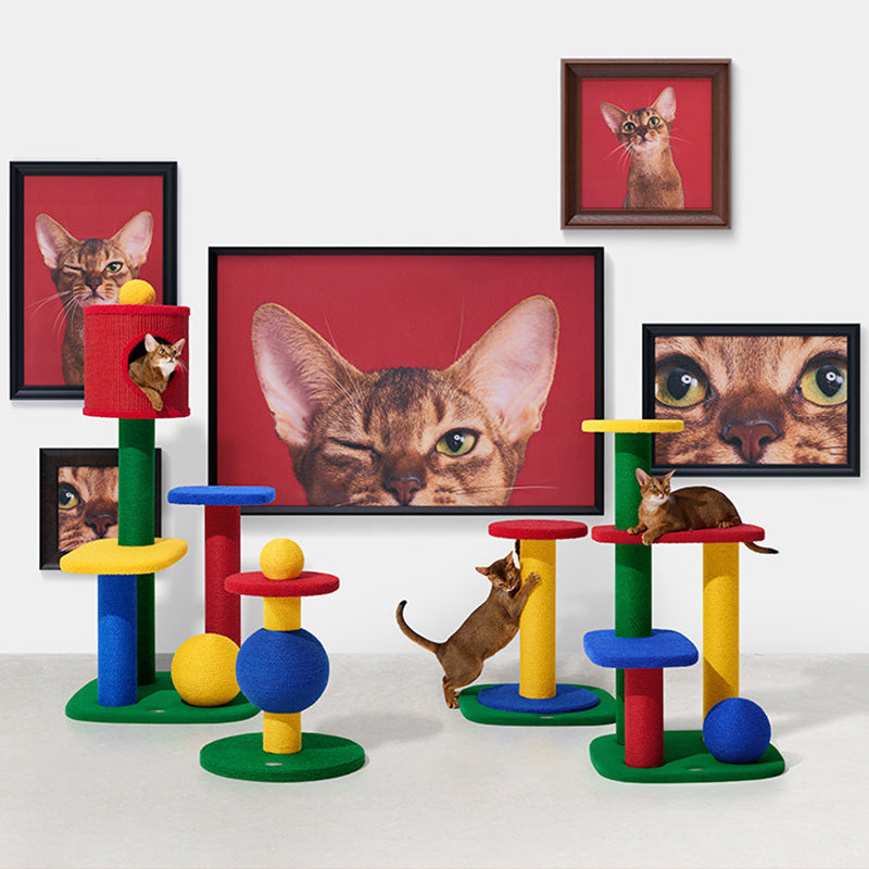 Modern Rectangular Cat Tree – 2/3/4-Tier Multi-Level with Particleboard, Corrugated Paper, Sisal & Jute (EPS Core) for Living Room
