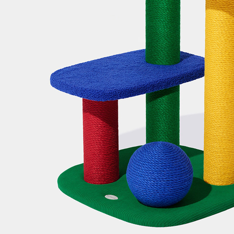 Modern Rectangular Cat Tree – 2/3/4-Tier Multi-Level with Particleboard, Corrugated Paper, Sisal & Jute (EPS Core) for Living Room