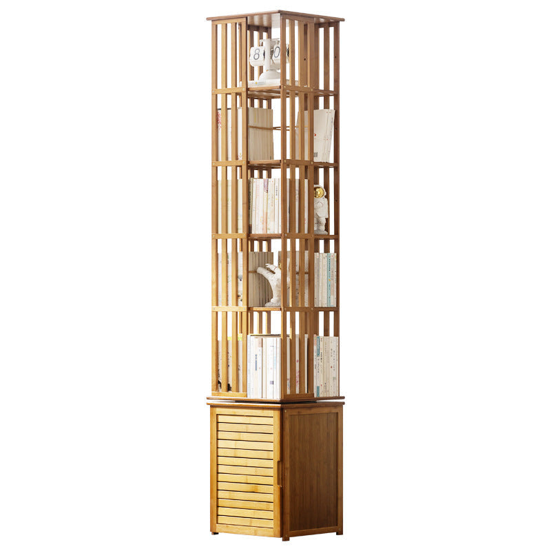 Modern Minimalist Rectangular Bamboo-MDF Bookshelves, 6- or 7-Tier, for Home Office