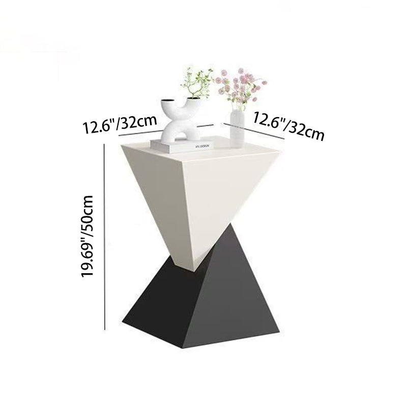 Sleek Modern Minimalist Triangular Carbon Steel Side Table for Living Room