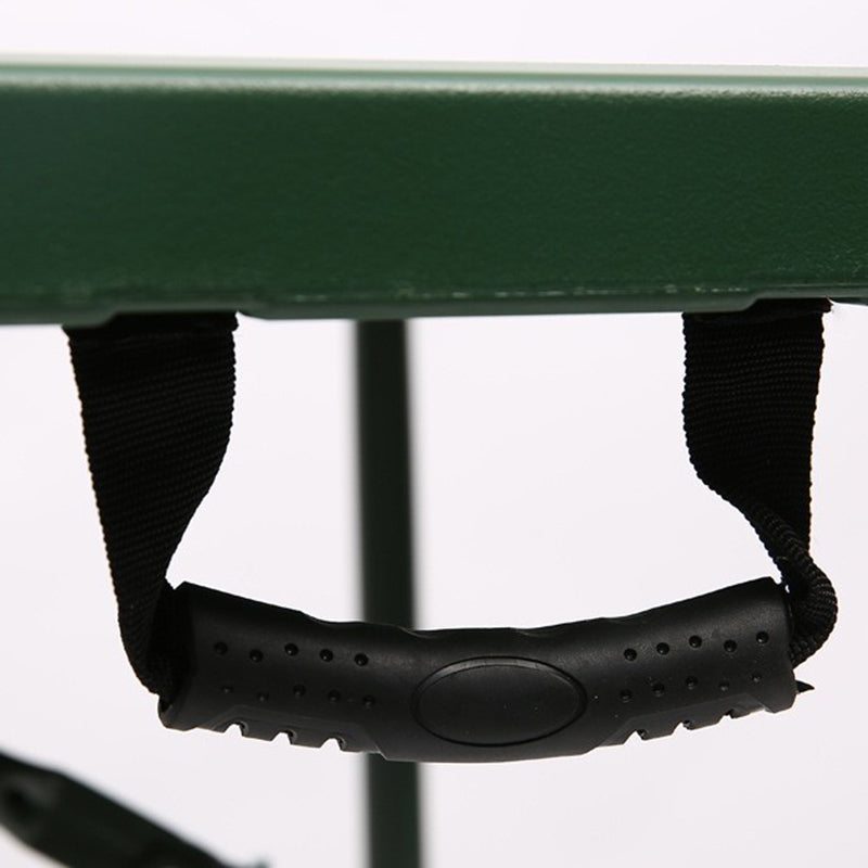 Modern Minimalist Rectangular Foldable Dining Table - 4-Leg Steel & Plastic, Garden-Ready