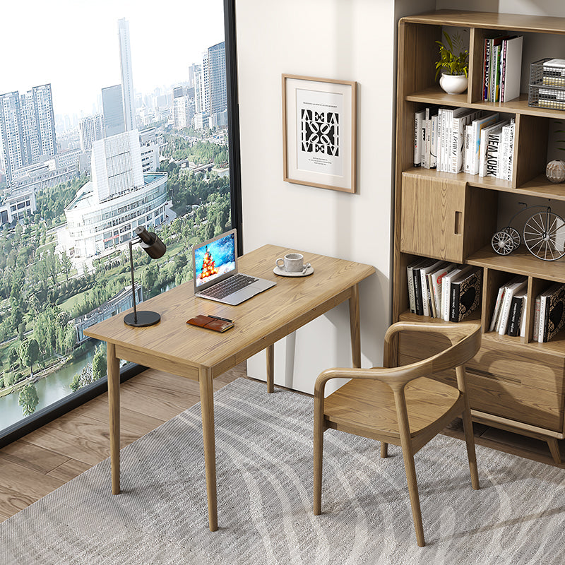 Modern Simplicity Desk & Chair Set in Solid Ash Wood – Durable, Stable, with Natural Grain, Eco-Friendly Ergonomic for Your Home Office