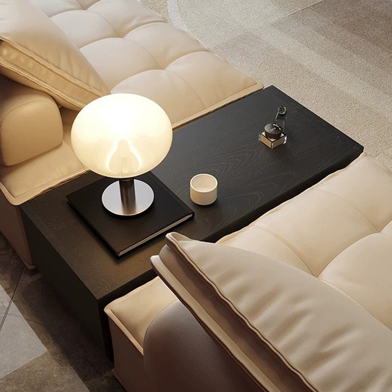 Modern Minimalist Rectangular Coffee Table – MDF Construction with Layered Storage, Stable Support, Versatile for Living Room & Beyond, Scratch-Resistant Finish