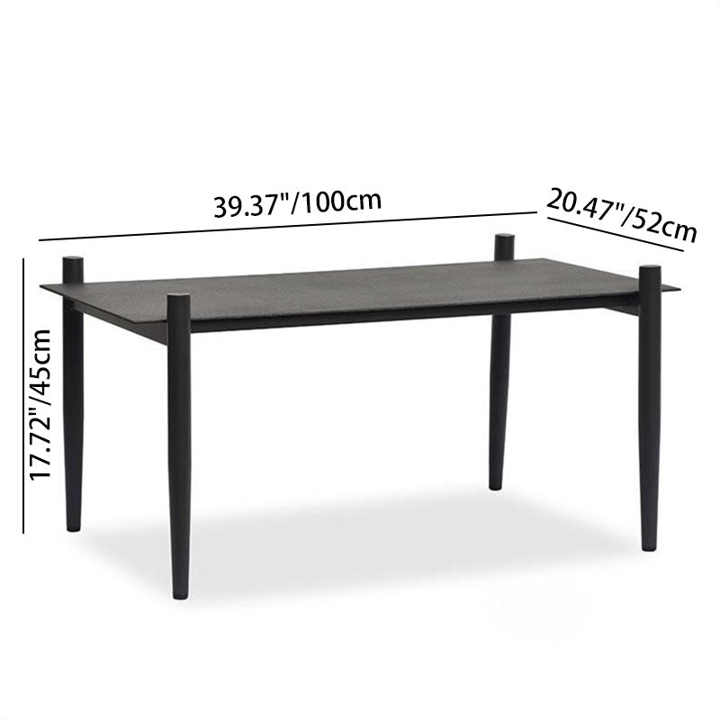 Industrial-Style Outdoor Coffee Table – Sturdy 4-Leg Construction for Balcony & Garden Stability