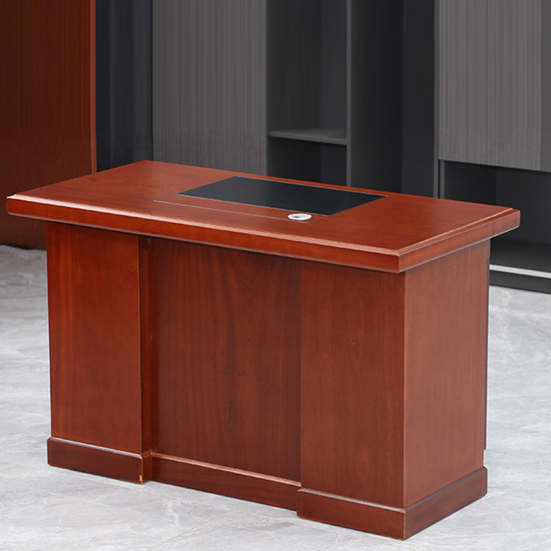 Chic Contemporary-Retro MDF Rectangular Desk with 3 Drawers and 1 Cabinet for Home Office & Study
