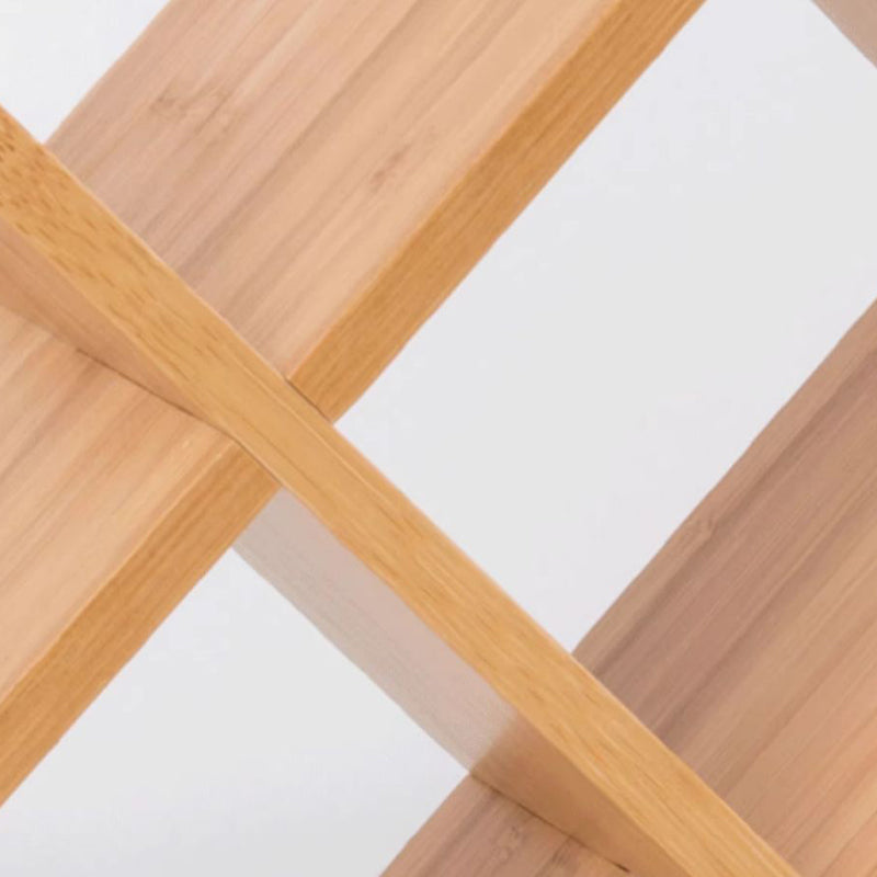 Sleek Bamboo W-Shape 8-Bottle Wine Rack – Minimalist Countertop Display for Your Kitchen