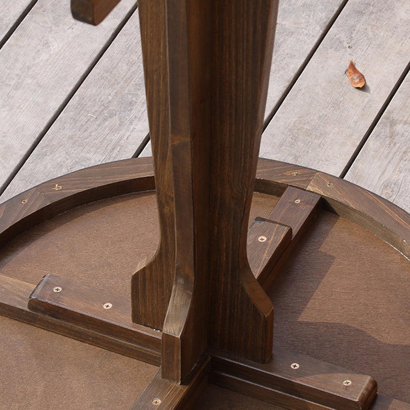 Contemporary Retro Solid Wood, Plywood & Iron Coffee Table & Chair Set – Round & Square Design for Balcony & Living Room