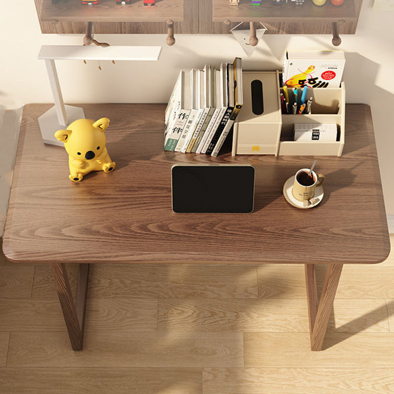 Modern Simplicity Rubber Wood Foldable Desk & Chair Set – Rectangular Study Table, Space-Saving Design