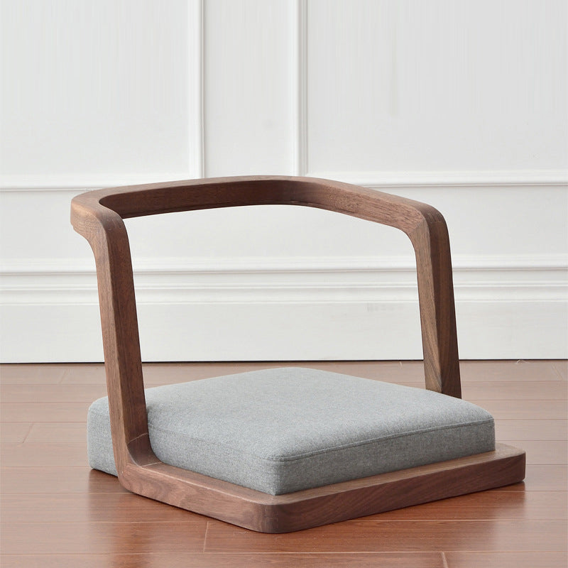Elegant Traditional Japanese Ash Wood Rectangular Low Coffee Table and Chair Set for Living Room