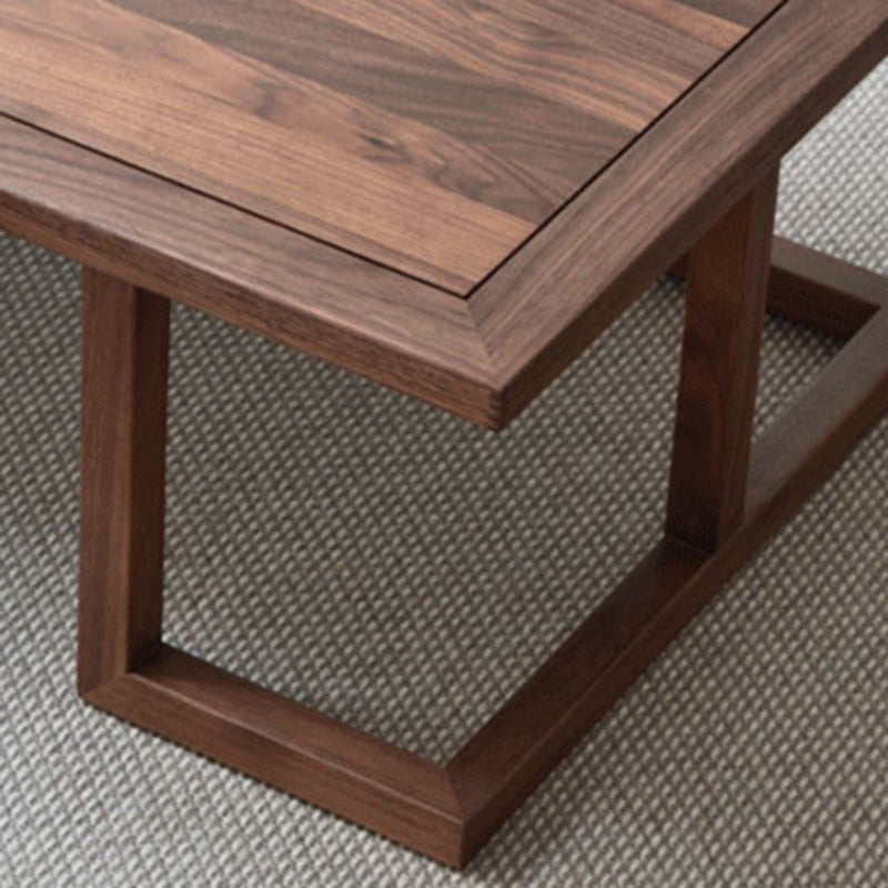 Elegant Traditional Japanese Ash Wood Rectangular Low Coffee Table and Chair Set for Living Room