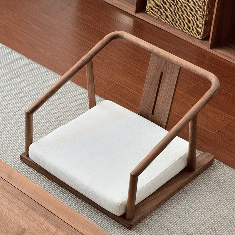 Elegant Traditional Japanese Ash Wood Rectangular Low Coffee Table and Chair Set for Living Room