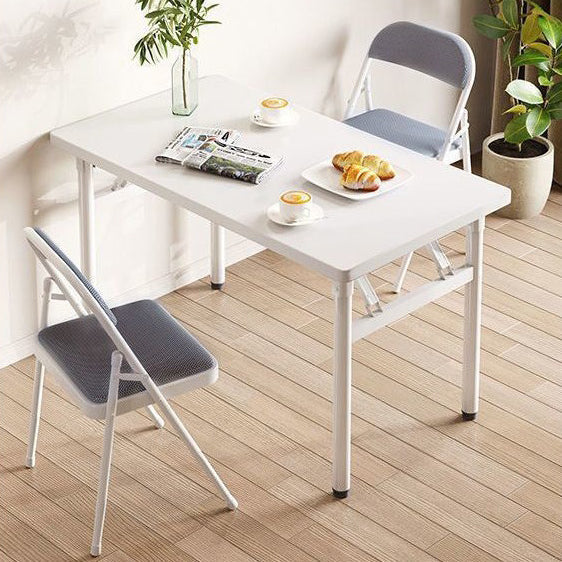 Sleek Modern Minimalist Foldable Rectangular Steel Desk for Home Office