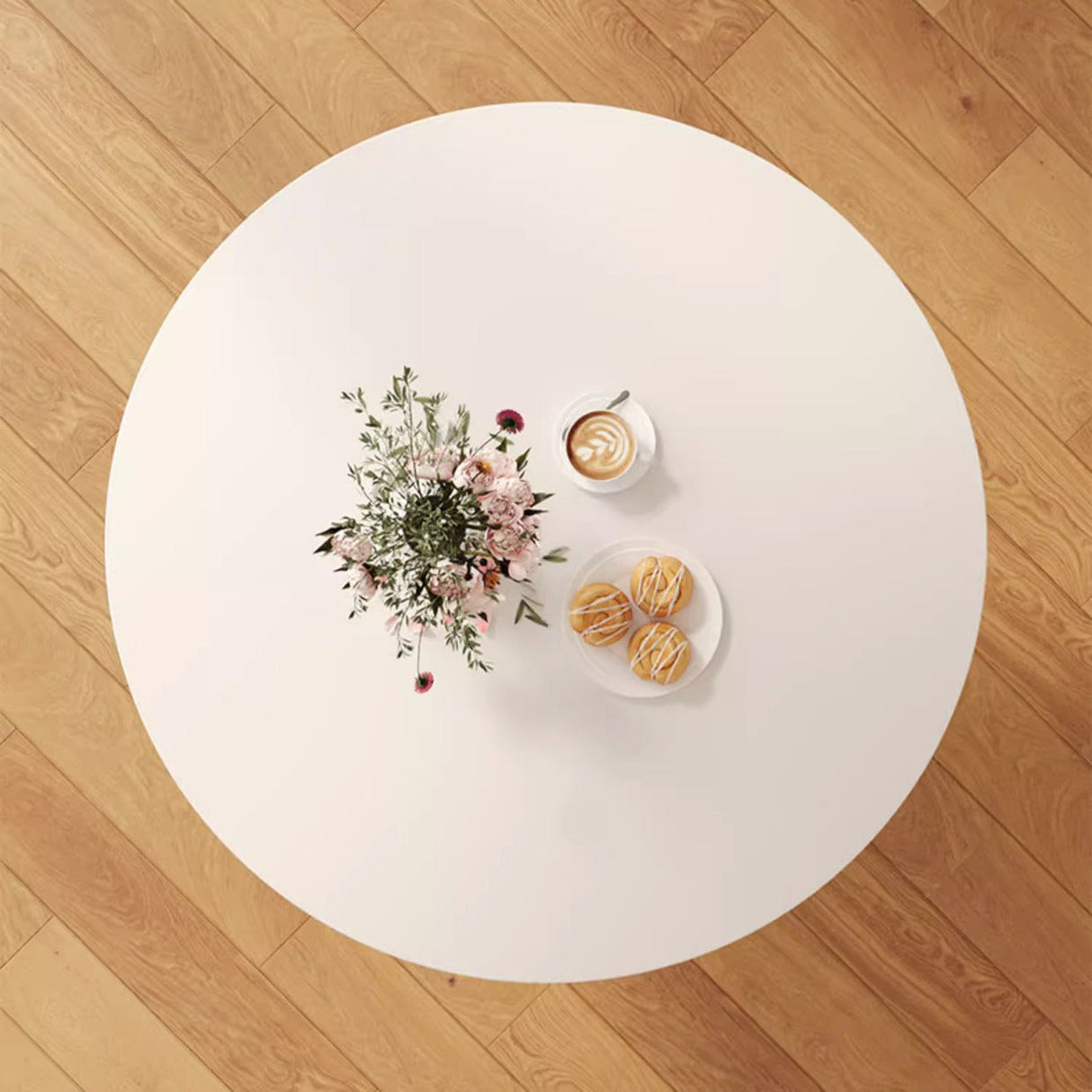 Modern Minimalist Foldable Dining Table with X-Shape Iron-Pipe Base and High-Density Top - Round or Square, Seats 2-6