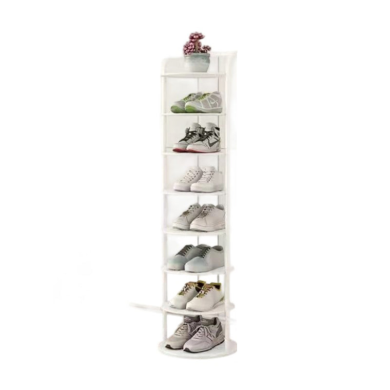 Modern Minimalist Round Iron Carbon Steel Shoe Storage Rack | 5/6/7/8-Tier for Entryways