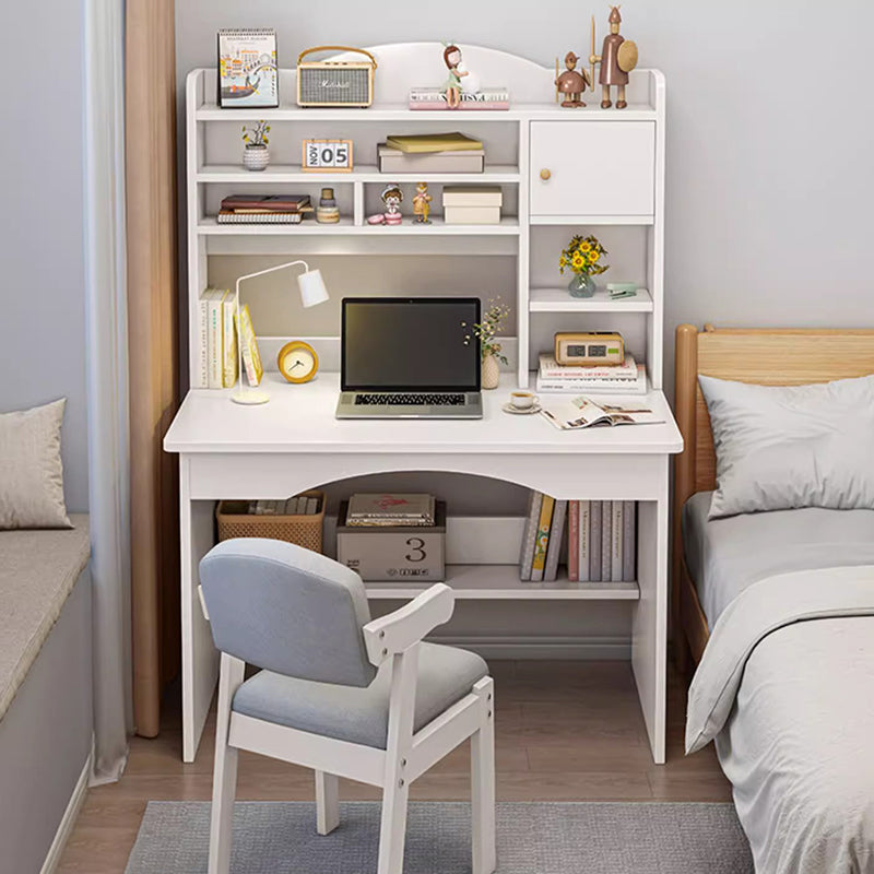 Modern Minimalist Rectangular MDF Makeup Vanity with 2 Cabinets – Sleek Bedroom Vanity Desk