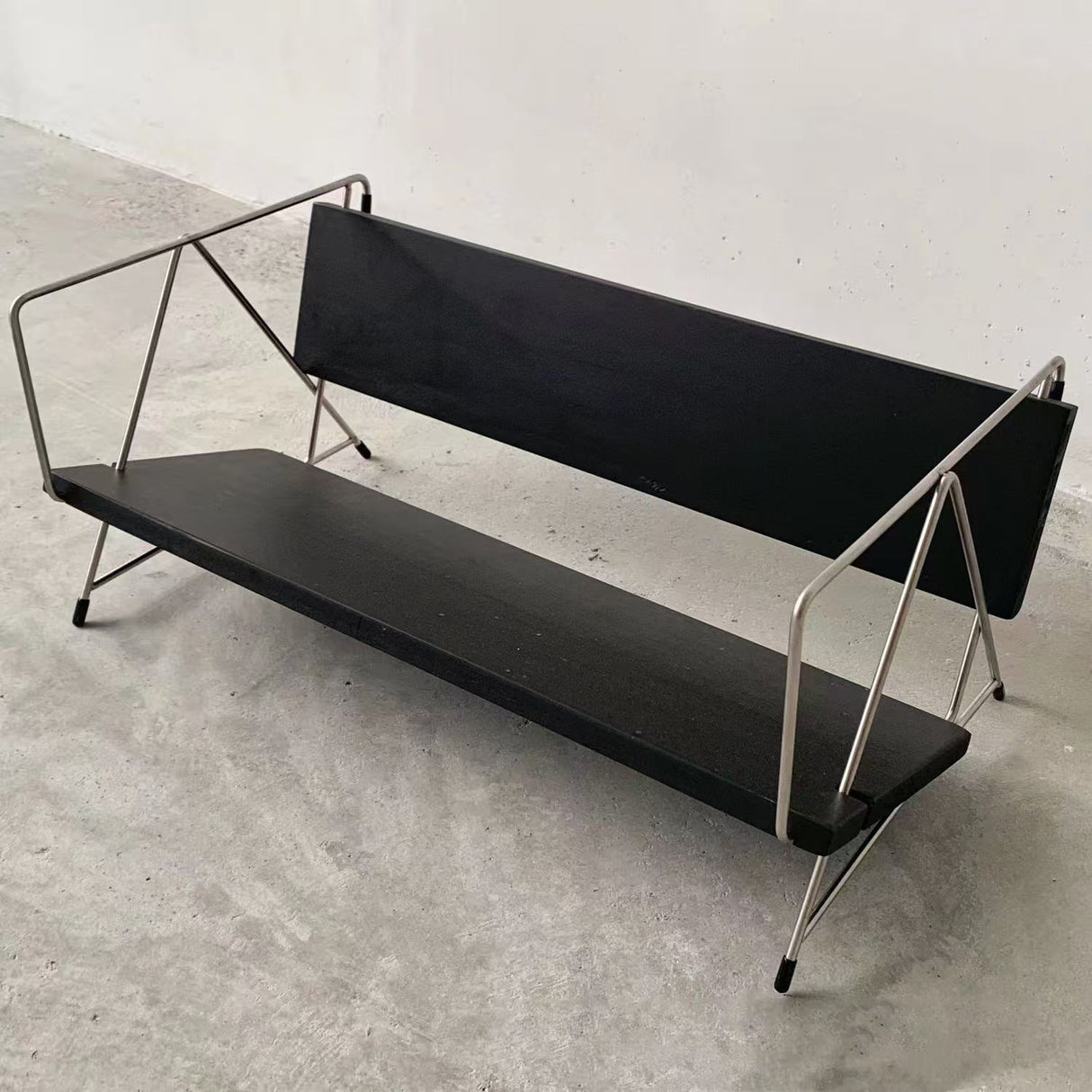 Sleek Modern Minimalist Rectangular Solid Wood & Iron Bookshelves, 4-Leg Design for Home Office
