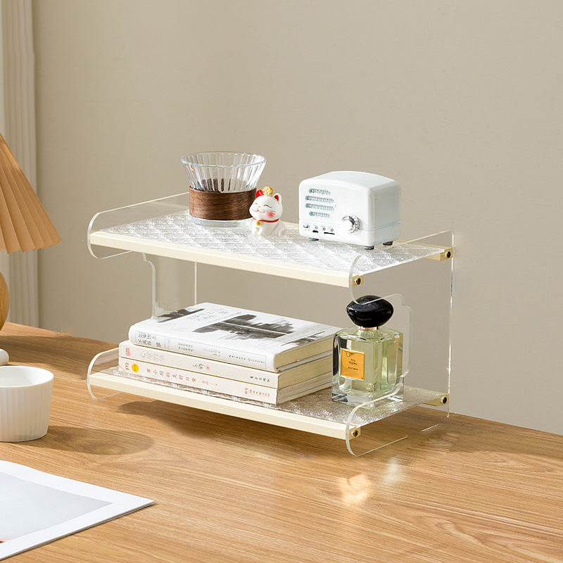 Modern Minimalist Rectangular Bookshelves β Bamboo, Acrylic & ABS β 2, 3, or 4-Tier for Home Office