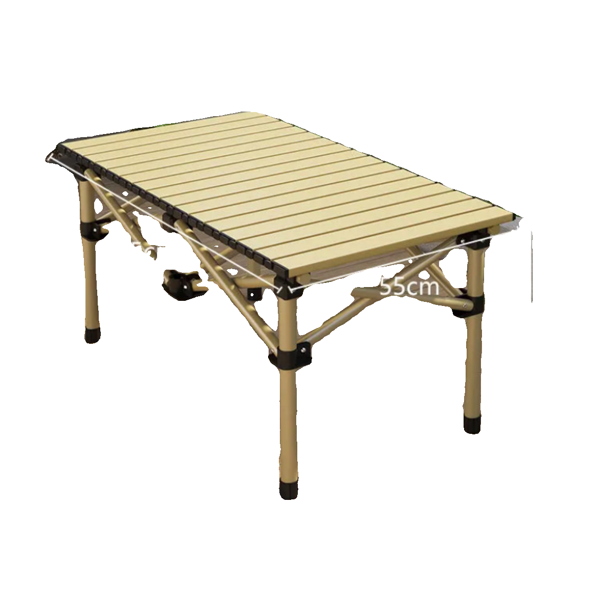 Sleek Modern Minimalist Rectangular Carbon Steel Folding Outdoor Dining Table – 1-Tier for Patio