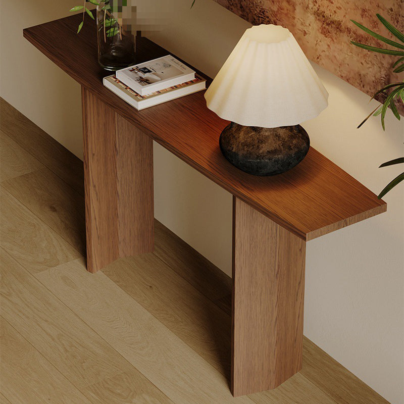 Modern Minimalist Rectangular Console Table — Pine & Ash Wood, 1-Tier, Perfect for Entryway