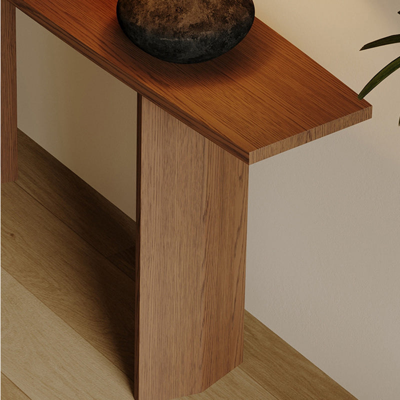 Modern Minimalist Rectangular Console Table — Pine & Ash Wood, 1-Tier, Perfect for Entryway