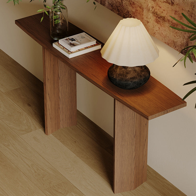 Modern Minimalist Rectangular Console Table — Pine & Ash Wood, 1-Tier, Perfect for Entryway