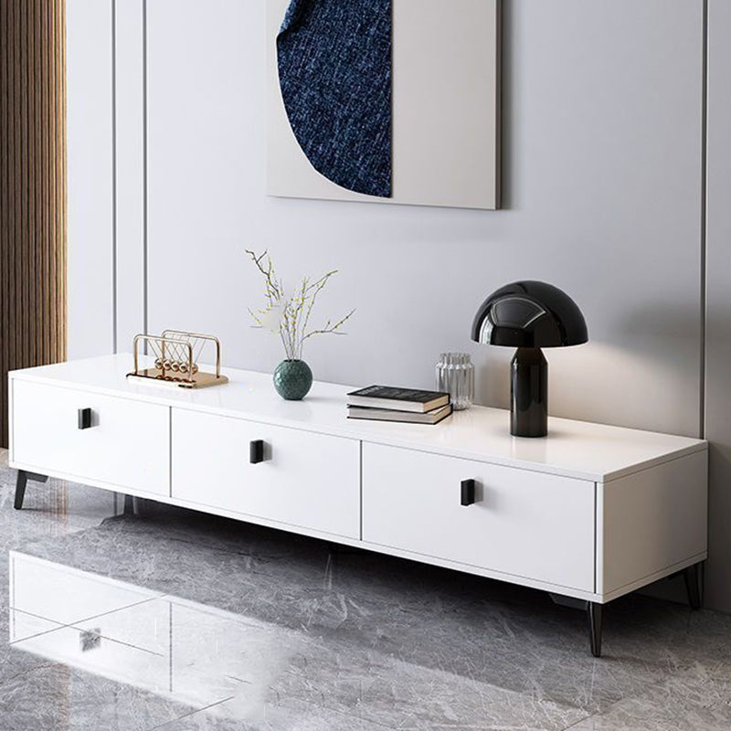 Modern Minimalist Rectangular TV Stand with 4 Drawers - Engineered Wood for Living Room