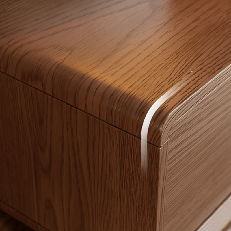 Kids Mouse-Shaped Nightstand - Contemporary Rubberwood & Pine Wood, Swivel Base, 2-Drawer Bedroom Nightstand