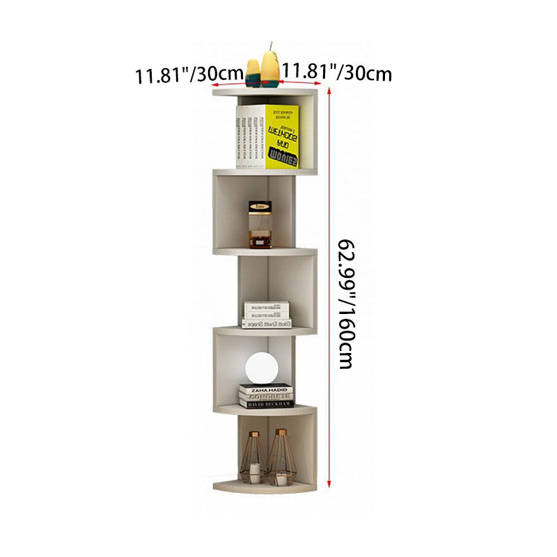 Modern Minimalist Rectangular Particle Board Bookshelves – 4- or 5-Tier Storage for Living Room