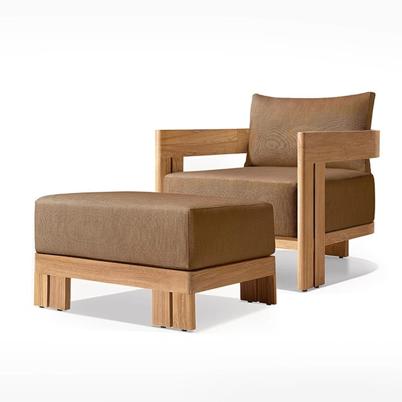 Modern Nordic Teak Outdoor Sofa & Table Set – Square & Rectangular Design for Patio