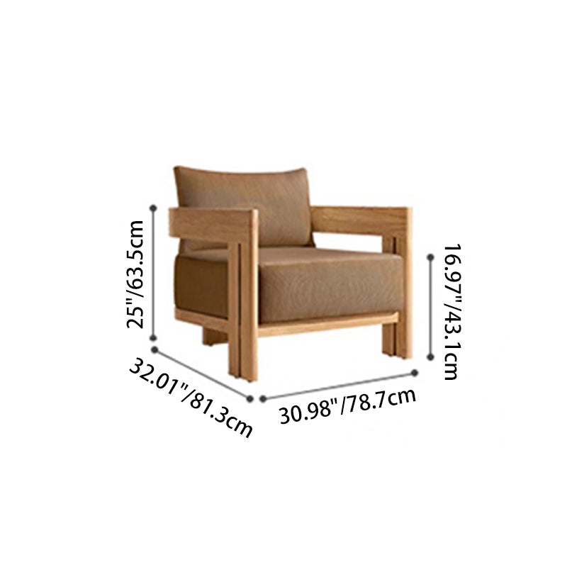 Modern Nordic Teak Outdoor Sofa & Table Set – Square & Rectangular Design for Patio