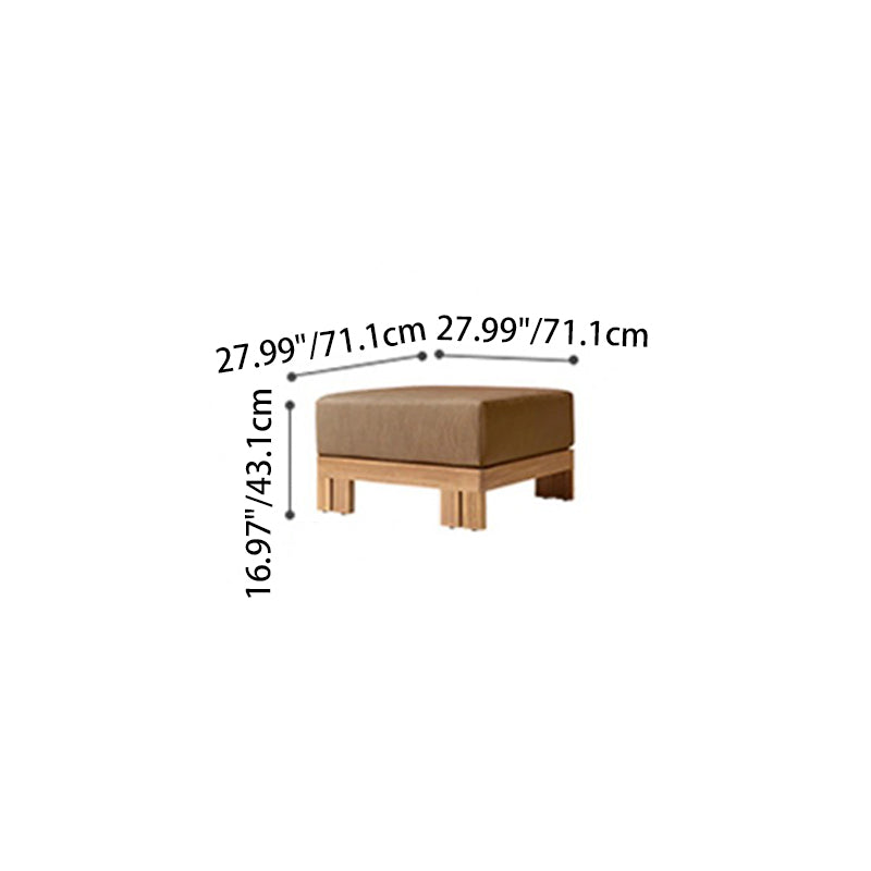 Modern Nordic Teak Outdoor Sofa & Table Set – Square & Rectangular Design for Patio