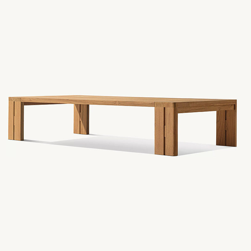Modern Nordic Teak Outdoor Sofa & Table Set – Square & Rectangular Design for Patio