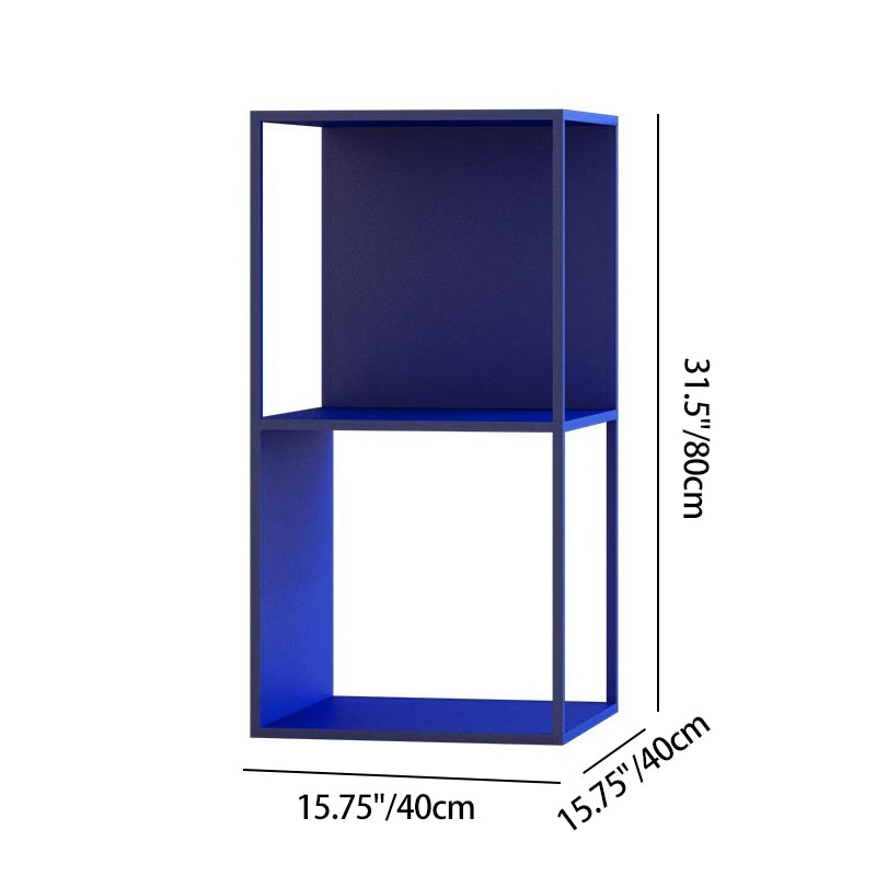 Sleek Modern Minimalist 3-Tier Carbon Steel End Table – Square Design for the Living Room