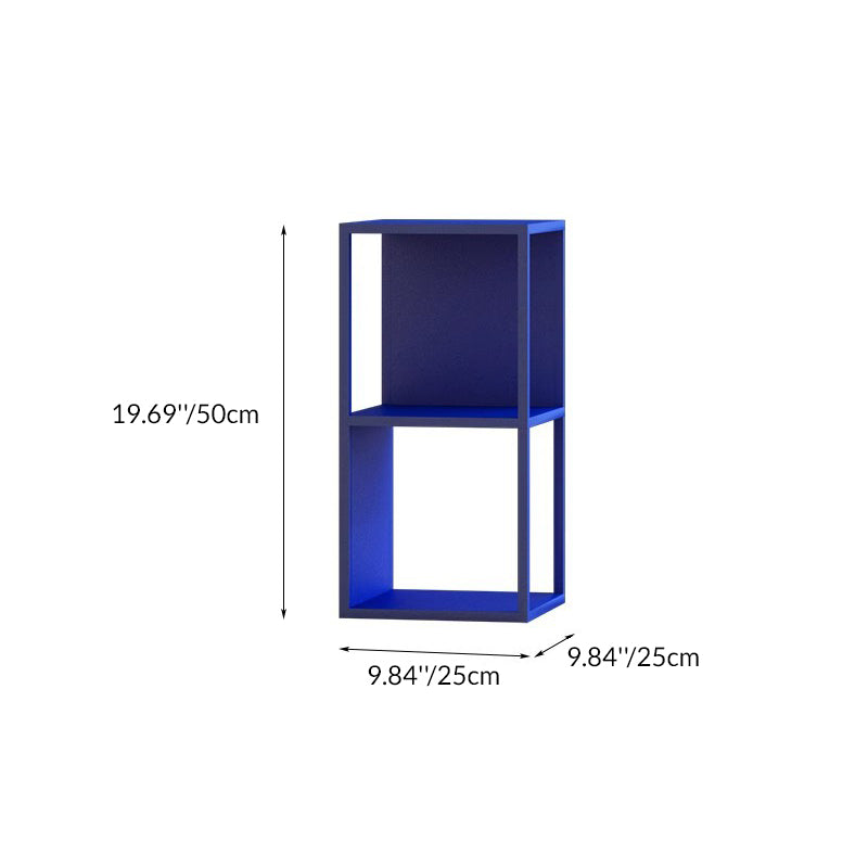 Sleek Modern Minimalist 3-Tier Carbon Steel End Table – Square Design for the Living Room