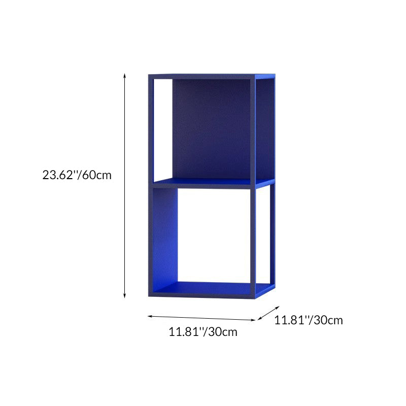 Sleek Modern Minimalist 3-Tier Carbon Steel End Table – Square Design for the Living Room