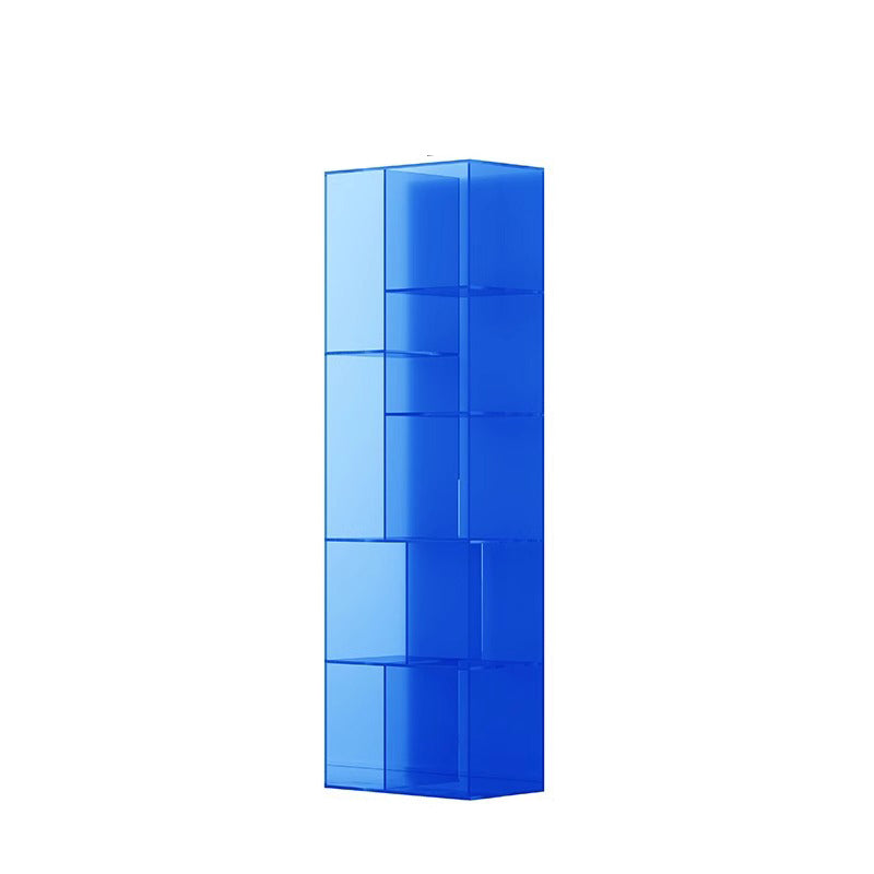 Modern Minimalist 9-Cabinet Acrylic Display Rack - Square & Rectangular Shelving for Living Room