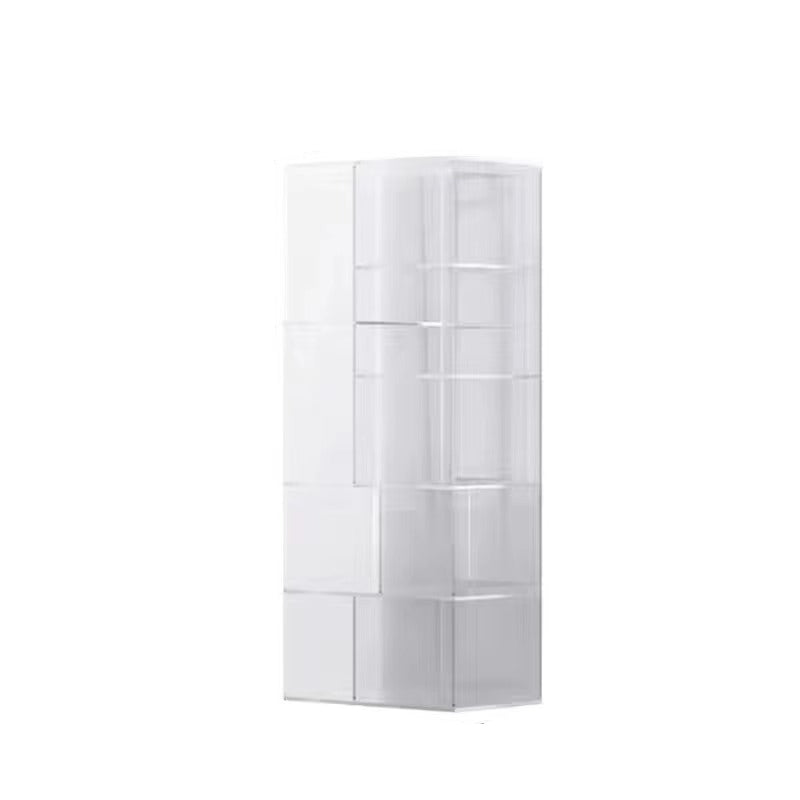 Modern Minimalist 9-Cabinet Acrylic Display Rack - Square & Rectangular Shelving for Living Room
